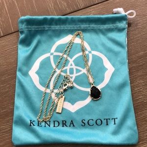 Kendra Scott Black Kiri teardrop necklace